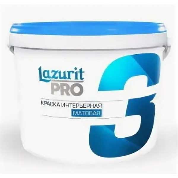 Краска интерьерная Lazurit PRO черная 9 л матовая