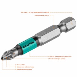 Бита РН2х50 мм Kraftool Optimum (10)