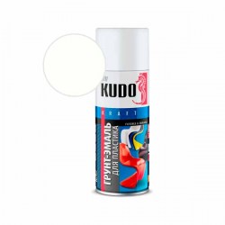 Грунт-эмаль аэрозольный Kudo для пластика 520 мл белый